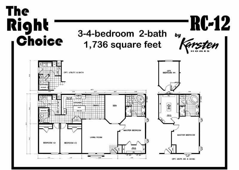 Homes Direct Modular Homes - Model RC12 - Floorplan