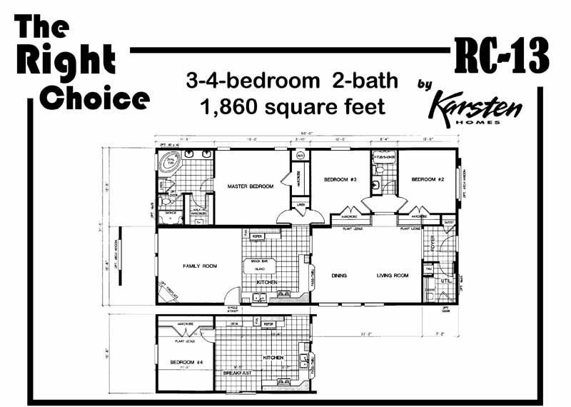 Homes Direct Modular Homes - Model RC13 - Floorplan