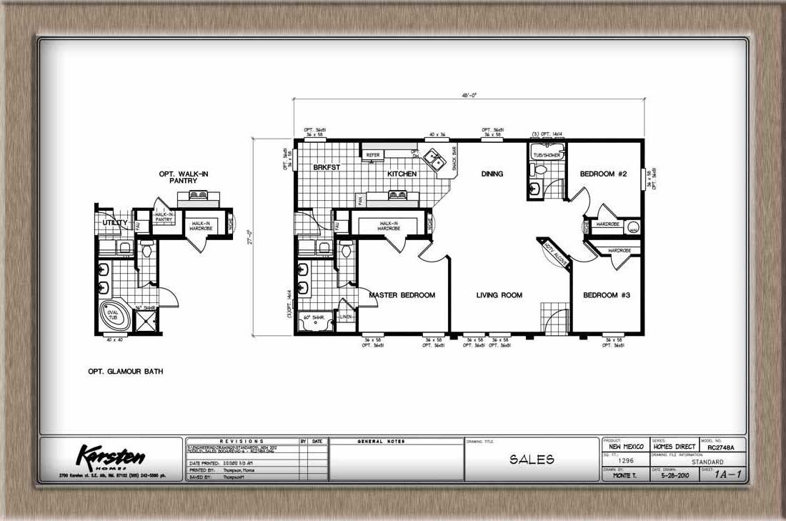 Homes Direct Modular Homes - Model RC2748A - Floorplan