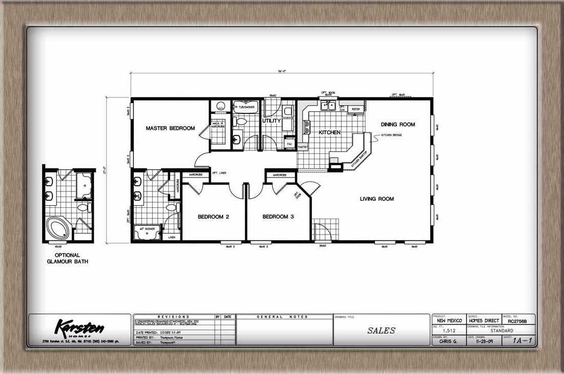 Homes Direct Modular Homes - Model RC2756B - Floorplan
