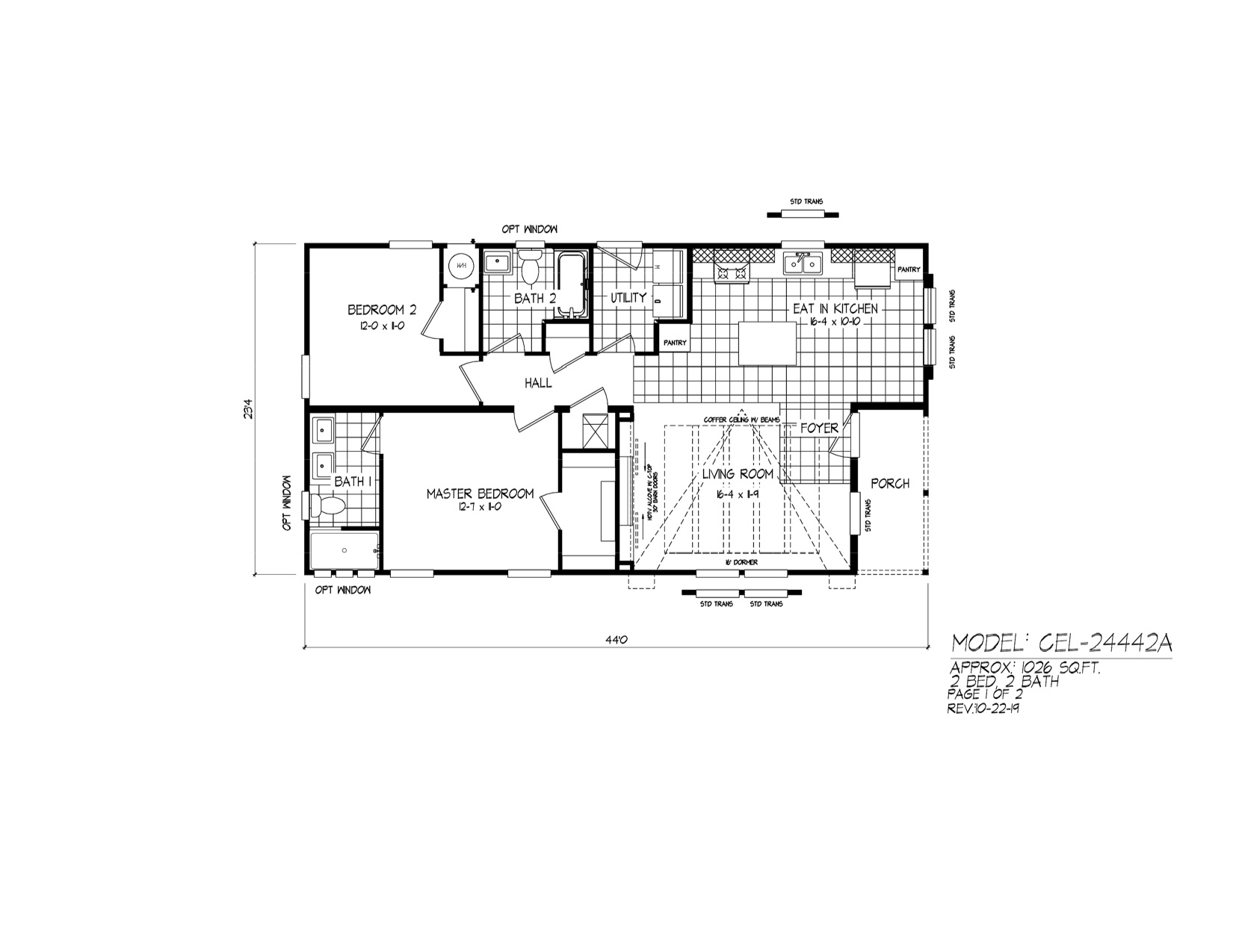 Homes Direct Modular Homes - Model CEL2444 - Floorplan