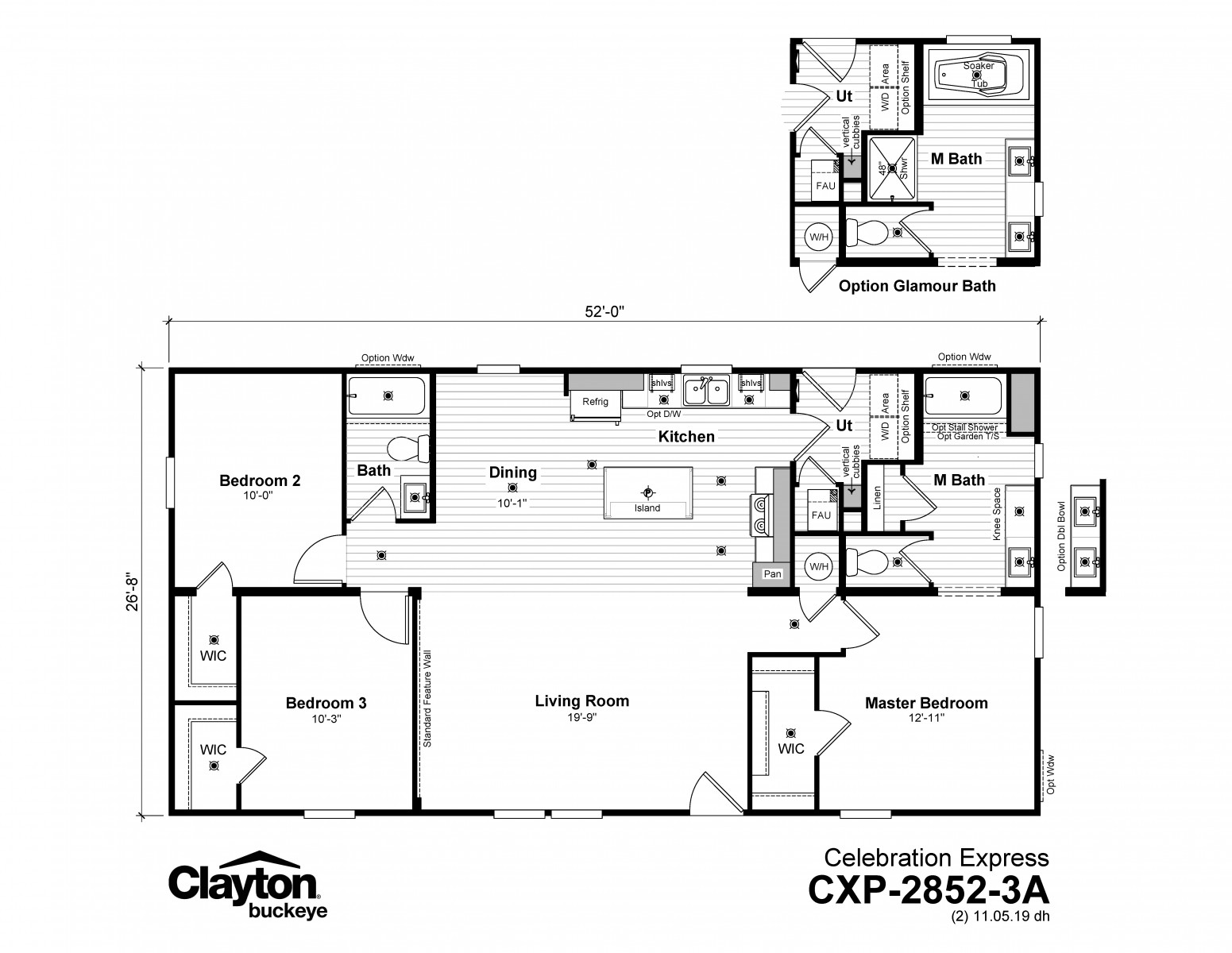 Homes Direct Modular Homes - Model HDX2852 - Floorplan