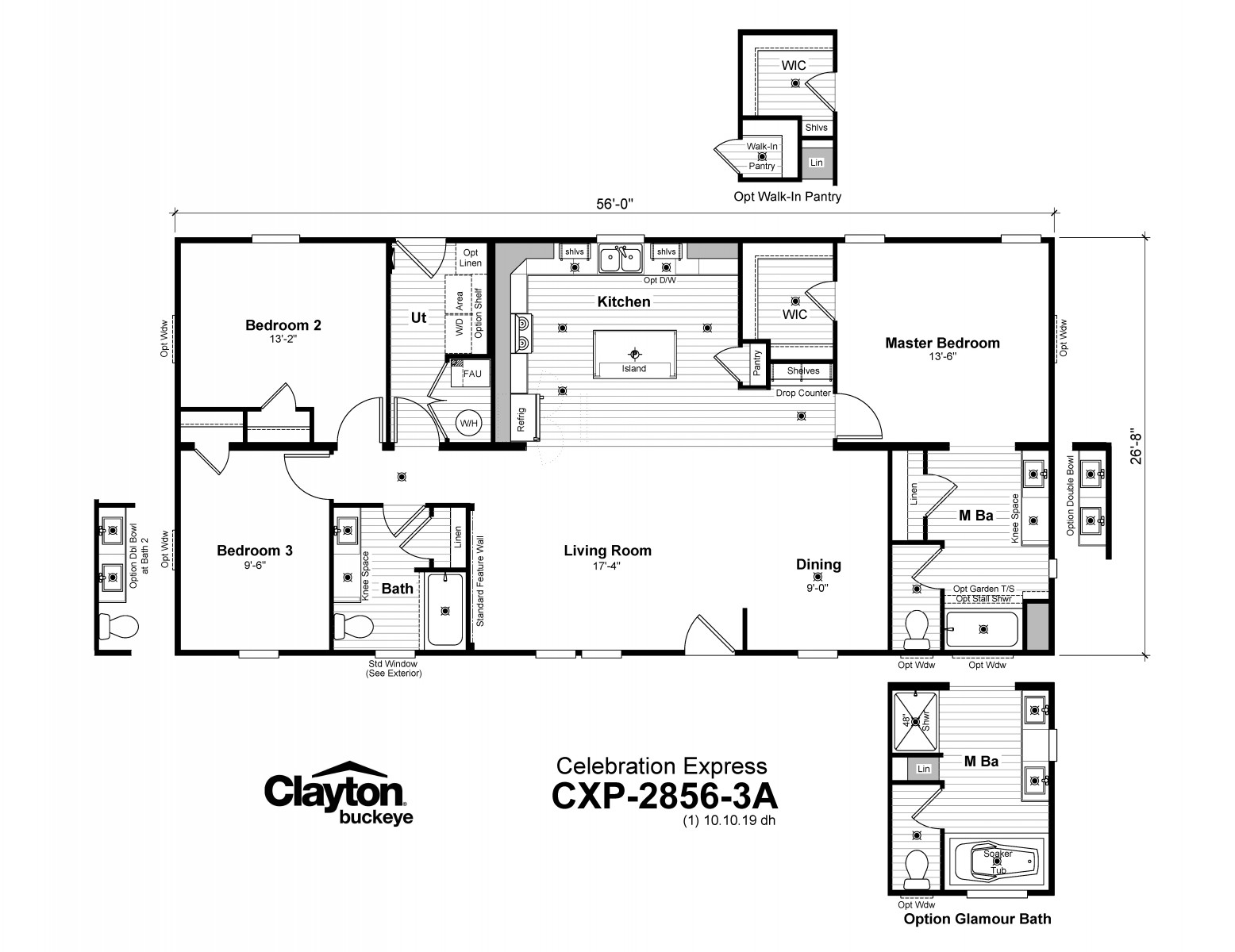 Homes Direct Modular Homes - Model HDX2856A - Floorplan