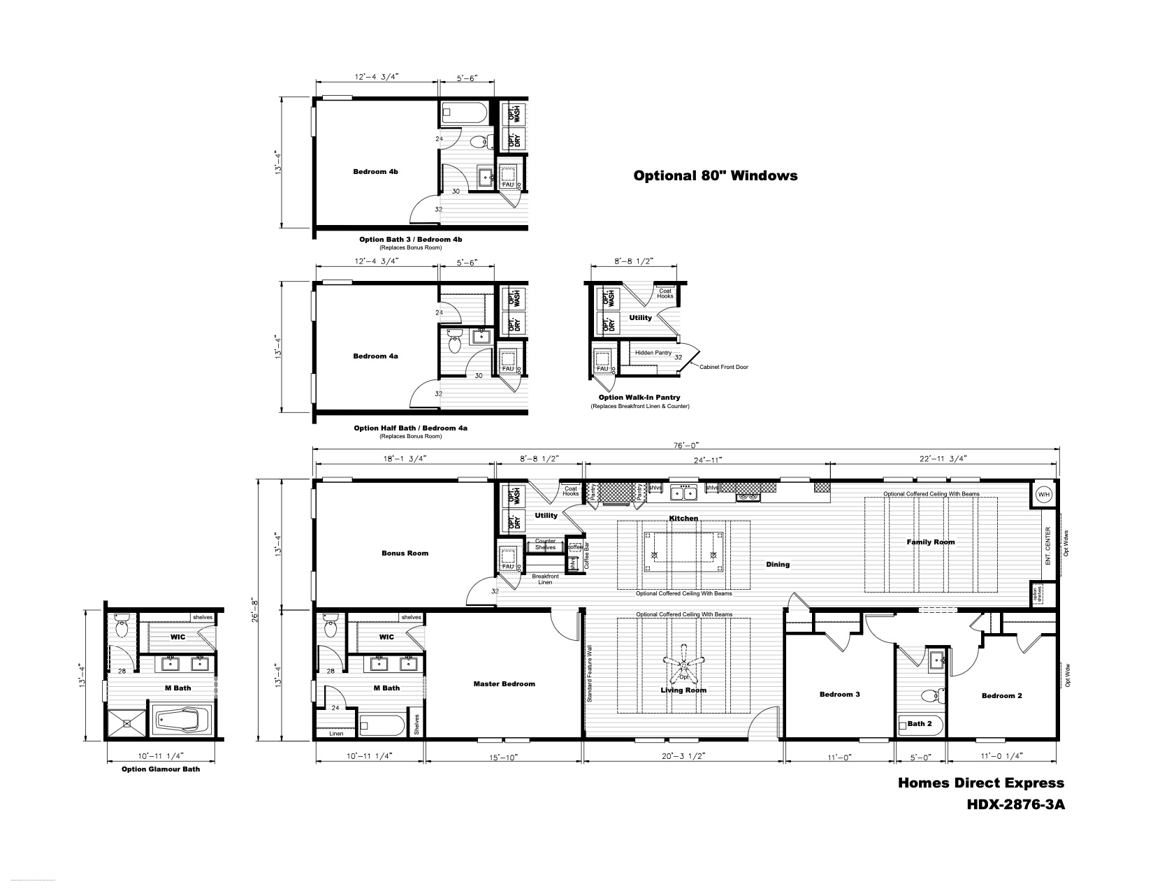 Homes Direct Modular Homes - Model CXP2876 - Floorplan