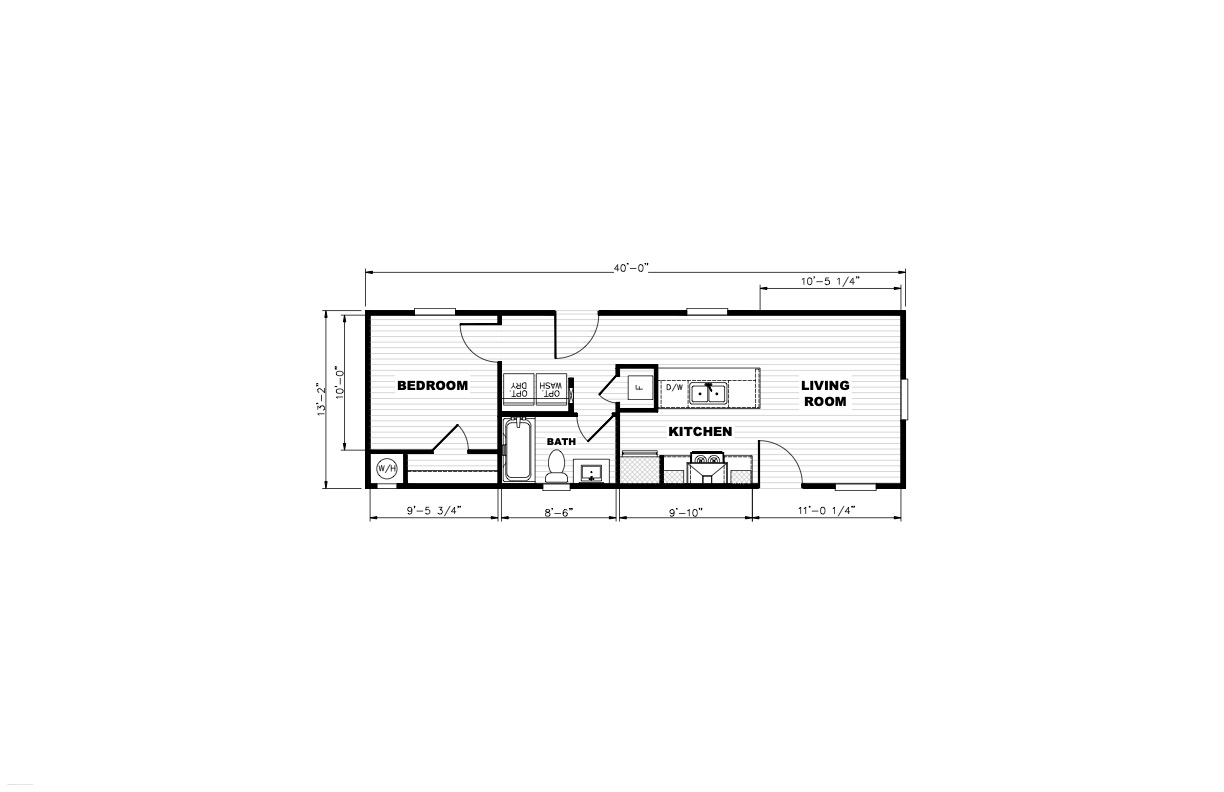 Homes Direct Modular Homes - Model TEMP14401A - Floorplan