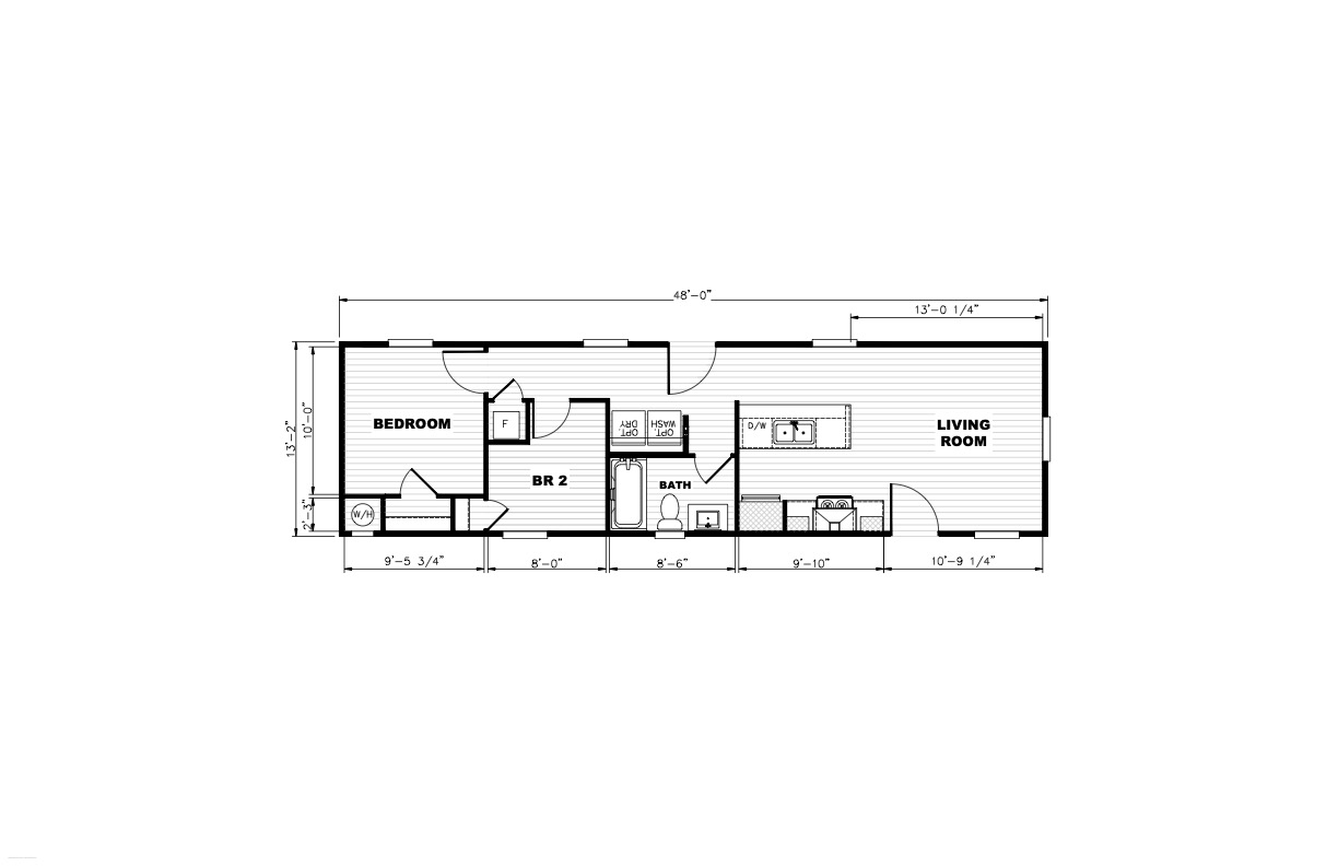 Homes Direct Modular Homes - Model TEM14482A - Floorplan