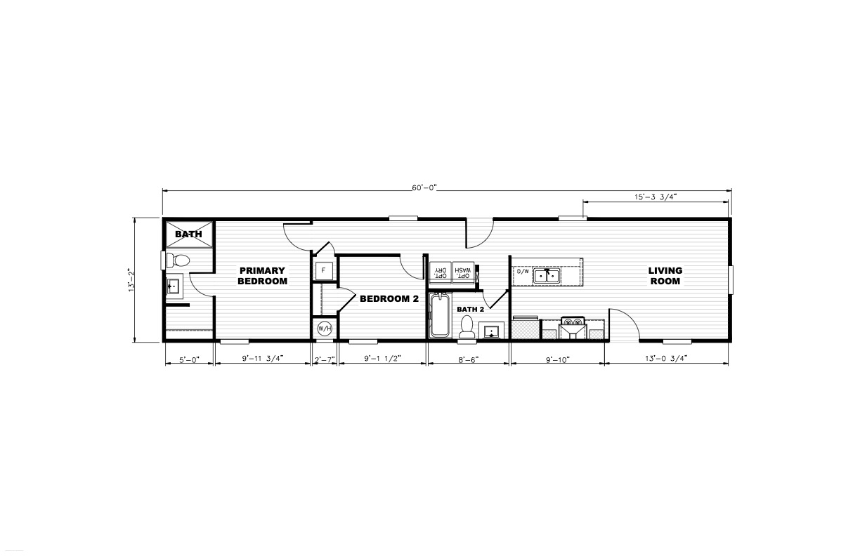 Homes Direct Modular Homes - Model TEM14602A - Floorplan