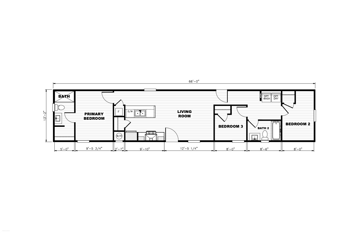 Homes Direct Modular Homes - Model TEM14663A - Floorplan