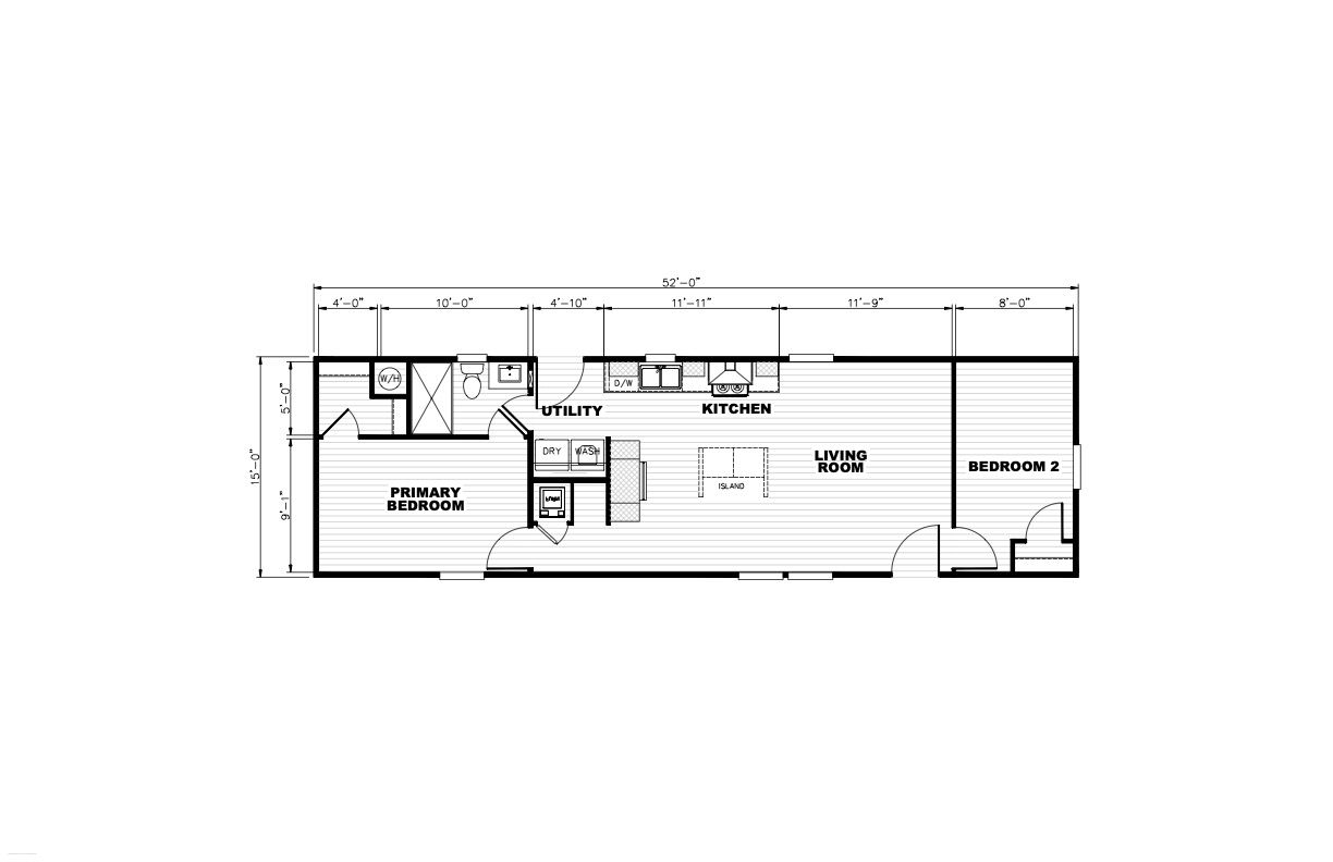 Homes Direct Modular Homes - Model TEM16521A - Floorplan