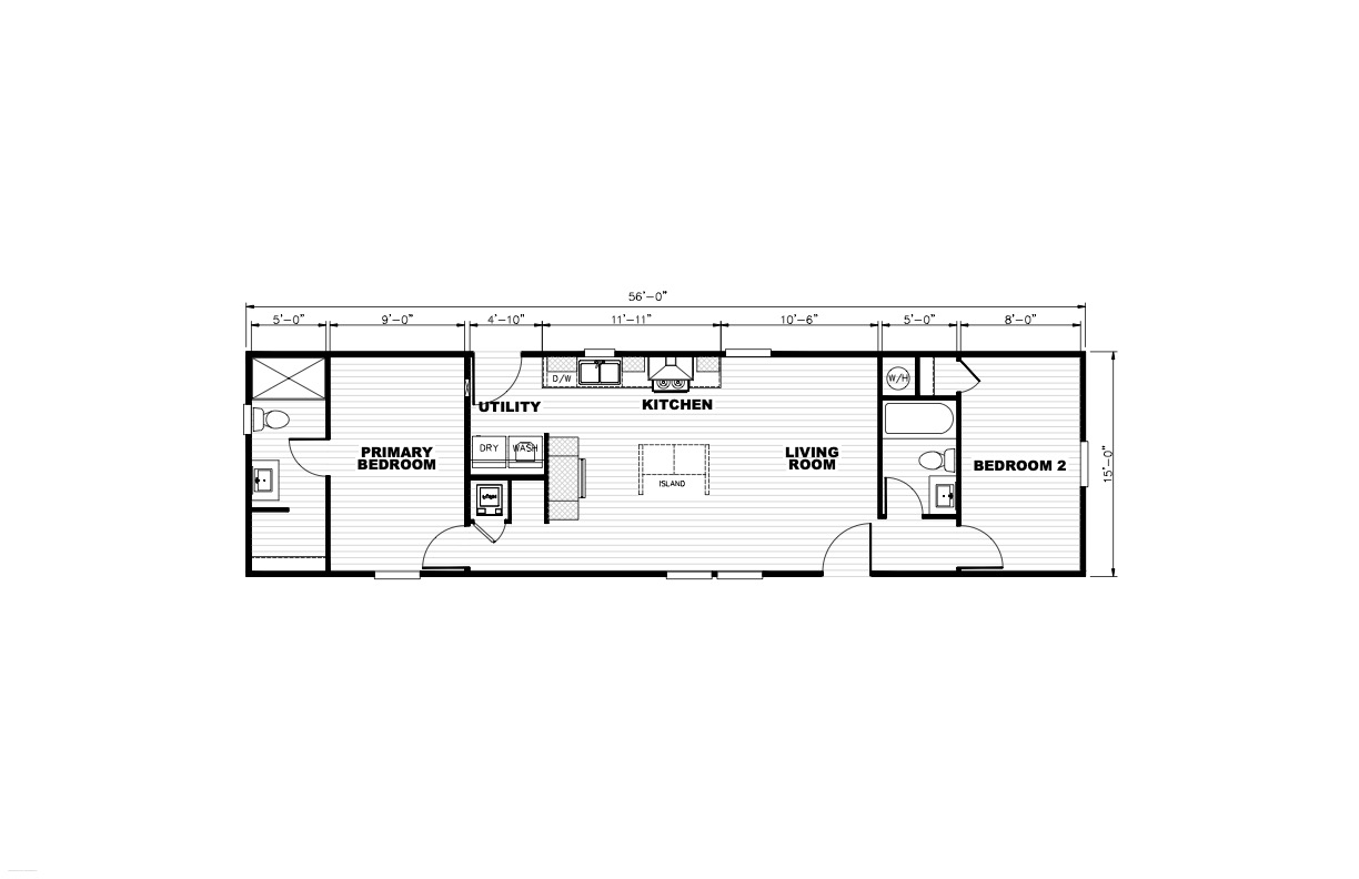 Homes Direct Modular Homes - Model TEM16562A - Floorplan
