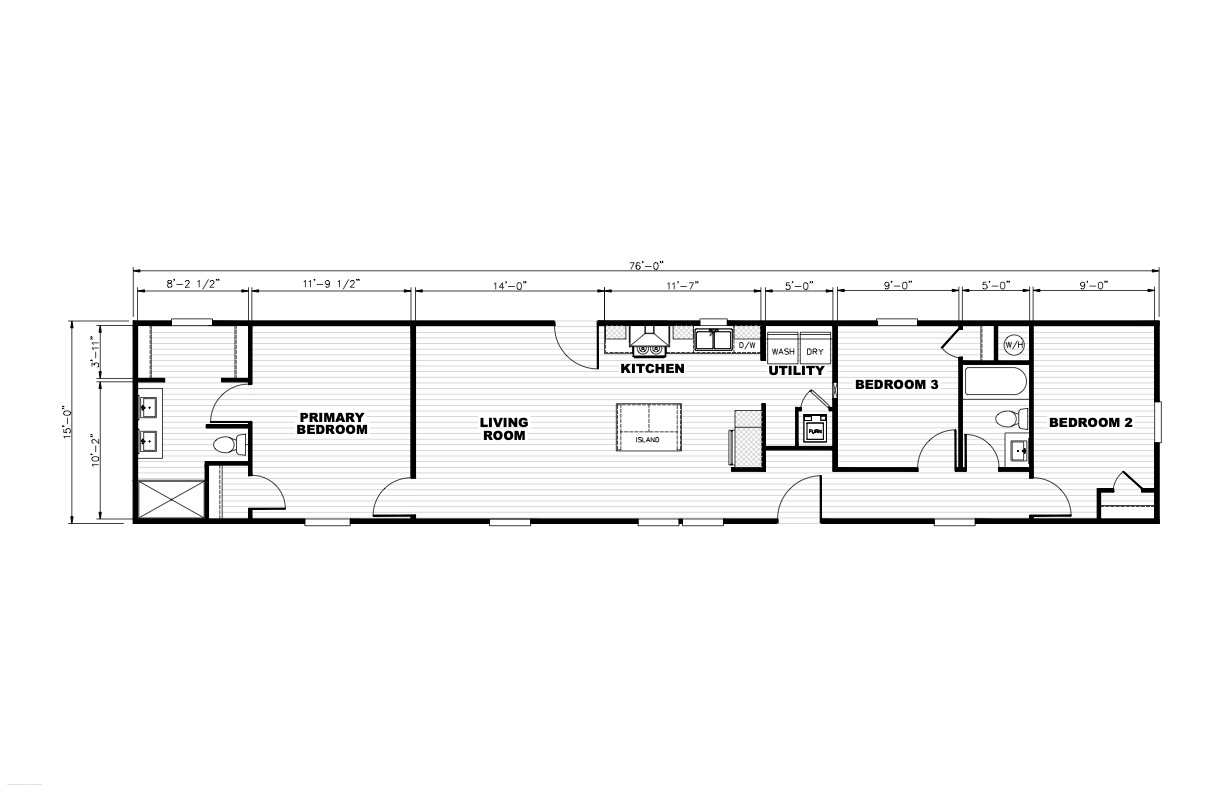 Homes Direct Modular Homes - Model TEM16763A - Floorplan