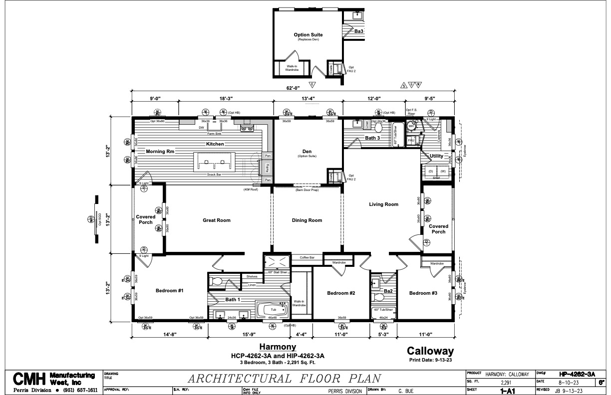 Homes Direct Modular Homes - Model HIP42623A - Floorplan