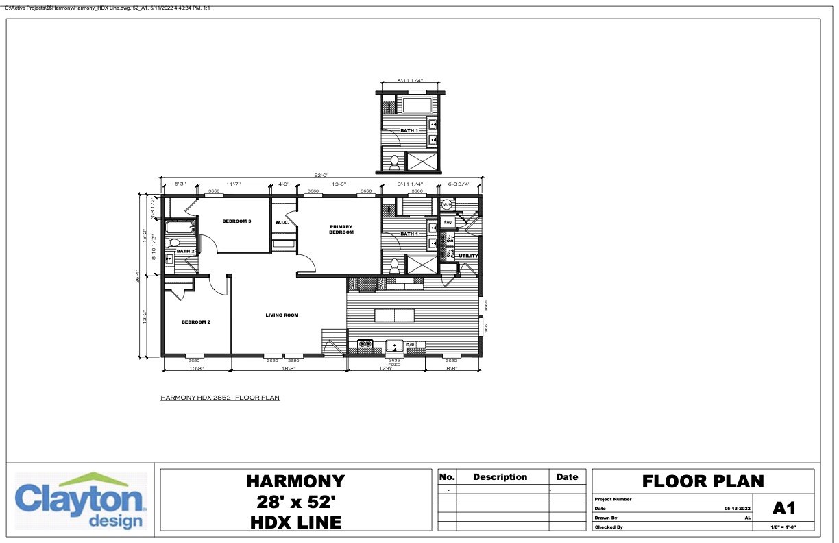 Homes Direct Modular Homes - Model HMA28523A - Floorplan