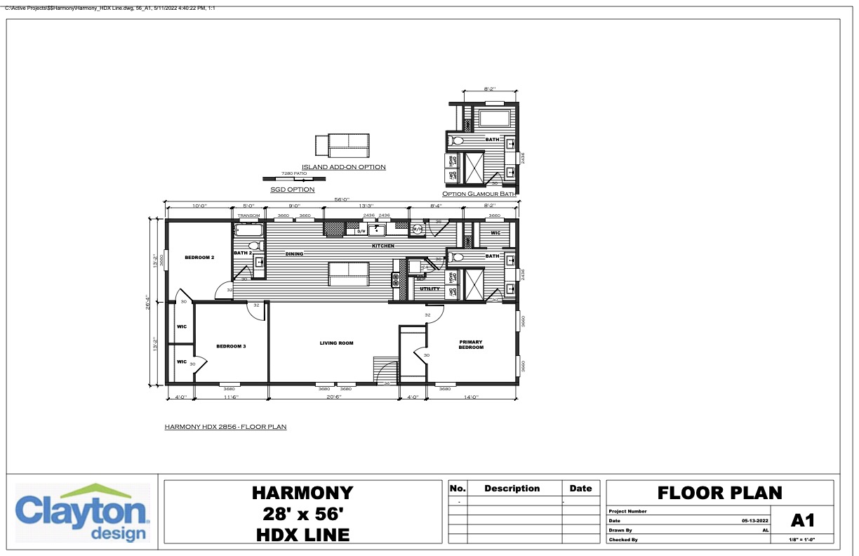 Homes Direct Modular Homes - Model HMA28563A - Floorplan