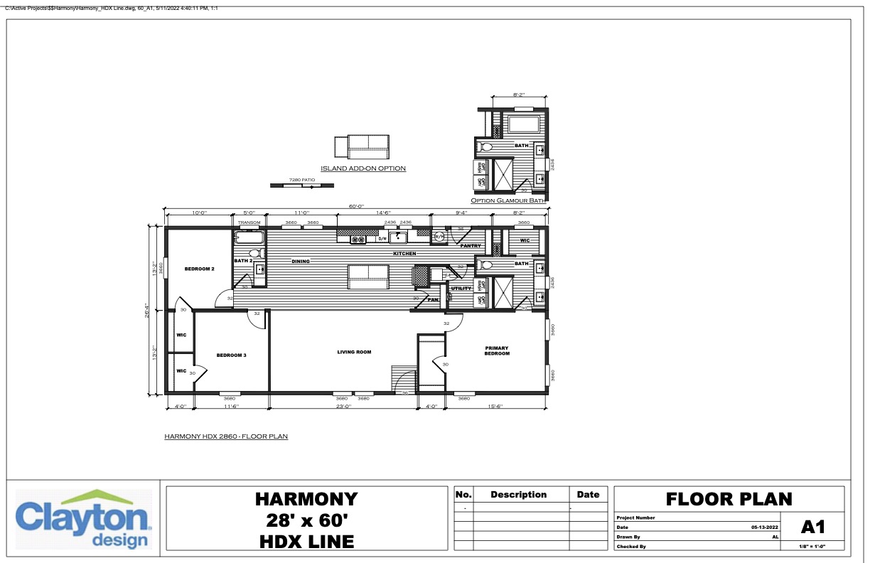 Homes Direct Modular Homes - Model HRM28603A - Floorplan