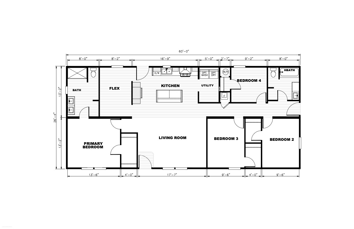 Homes Direct Modular Homes - Model TEM28604A - Floorplan