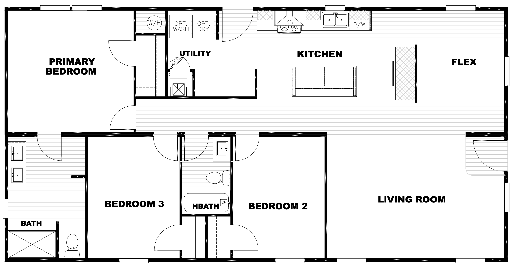 Homes Direct Modular Homes - Model TEM28523A - Floorplan