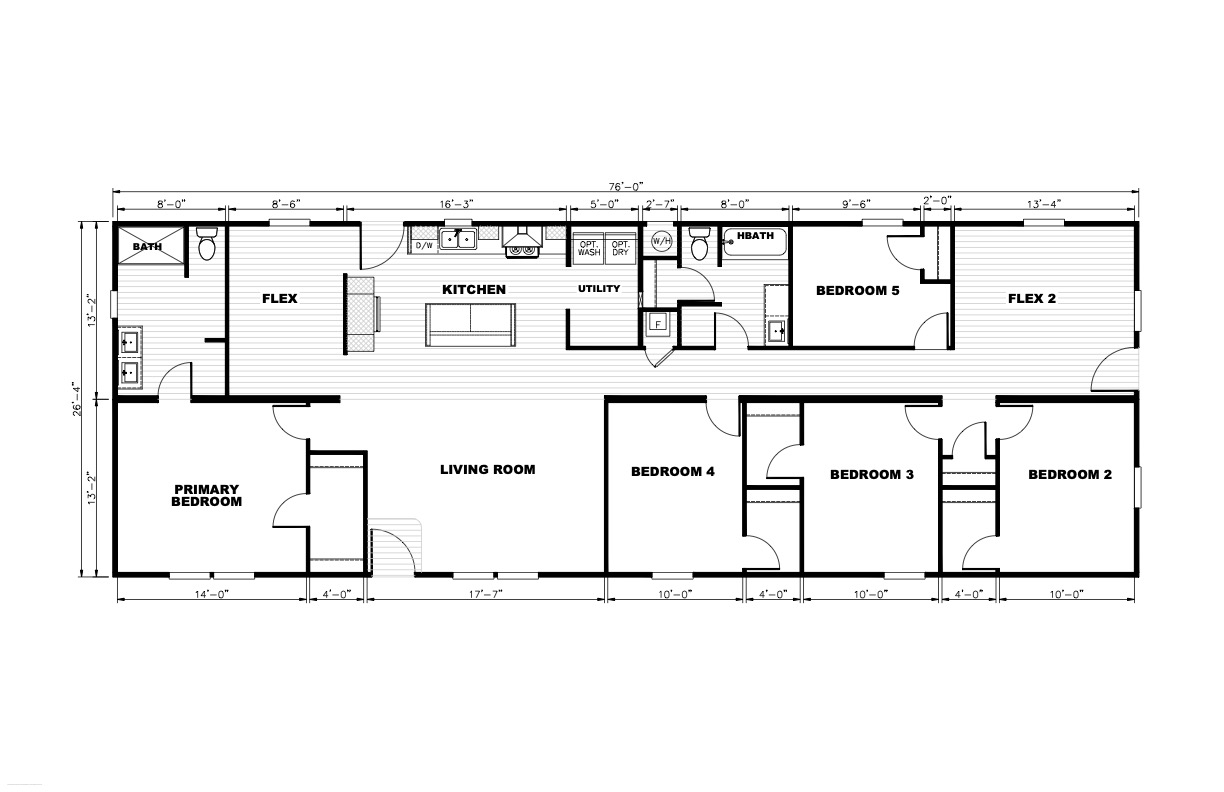 Homes Direct Modular Homes - Model TEM28765H - Floorplan