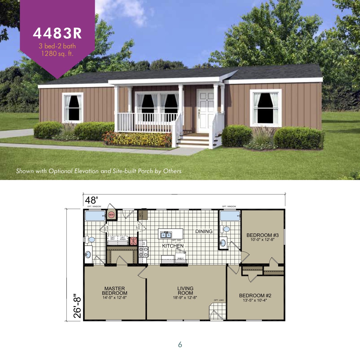 Champion Lindsay Ca 3 Bedroom Manufactured Home Le4483r For Homes Direct Modular Model Le4483r Floorplan Or View Online