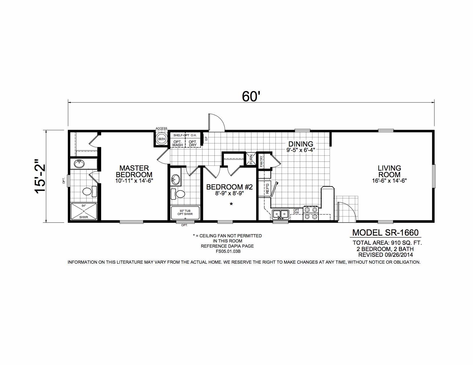 Champion Arizona 2 Bedroom Manufactured Home Barton for $68570 | Model