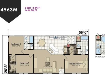 Homes Direct Modular Homes - Model CM4563M