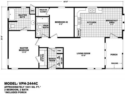Homes Direct Modular Homes - Model Value Porch 2444C