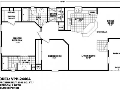 Homes Direct Modular Homes - Model Value Porch 2446A