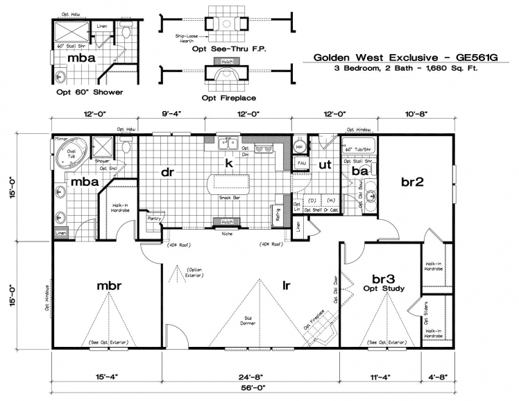 Golden Exclusive 561G 3 bed / 2 bath / 1680 sqft affordable home for