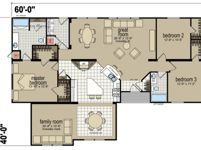 The Hacienda Iii 41764a Manufactured Home Floor Plan Or Modular Plans The Hacienda Iii 41764a Manufactured