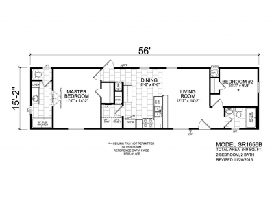 Champion Arizona 2 Bedroom Single Wide Manufactured Homes