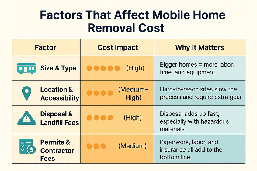 Factors That Affect Mobile Home Removal Cost