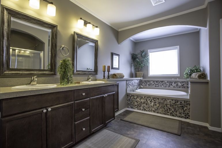 Manufactured Home Bathroom Design from Karsten Model 3056