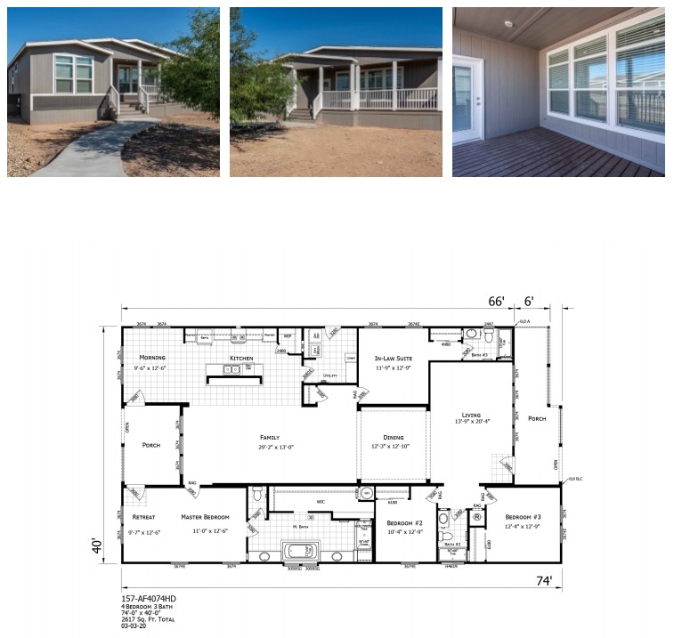 four bedroom manufactured home floor plans_Casita