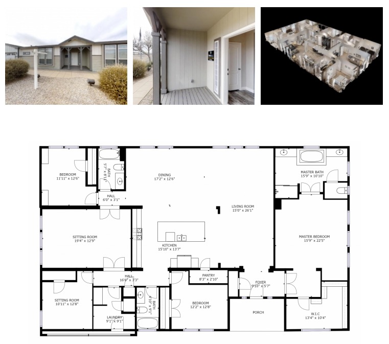 four bedroom manufactured home floor plans_ RC4068B Home